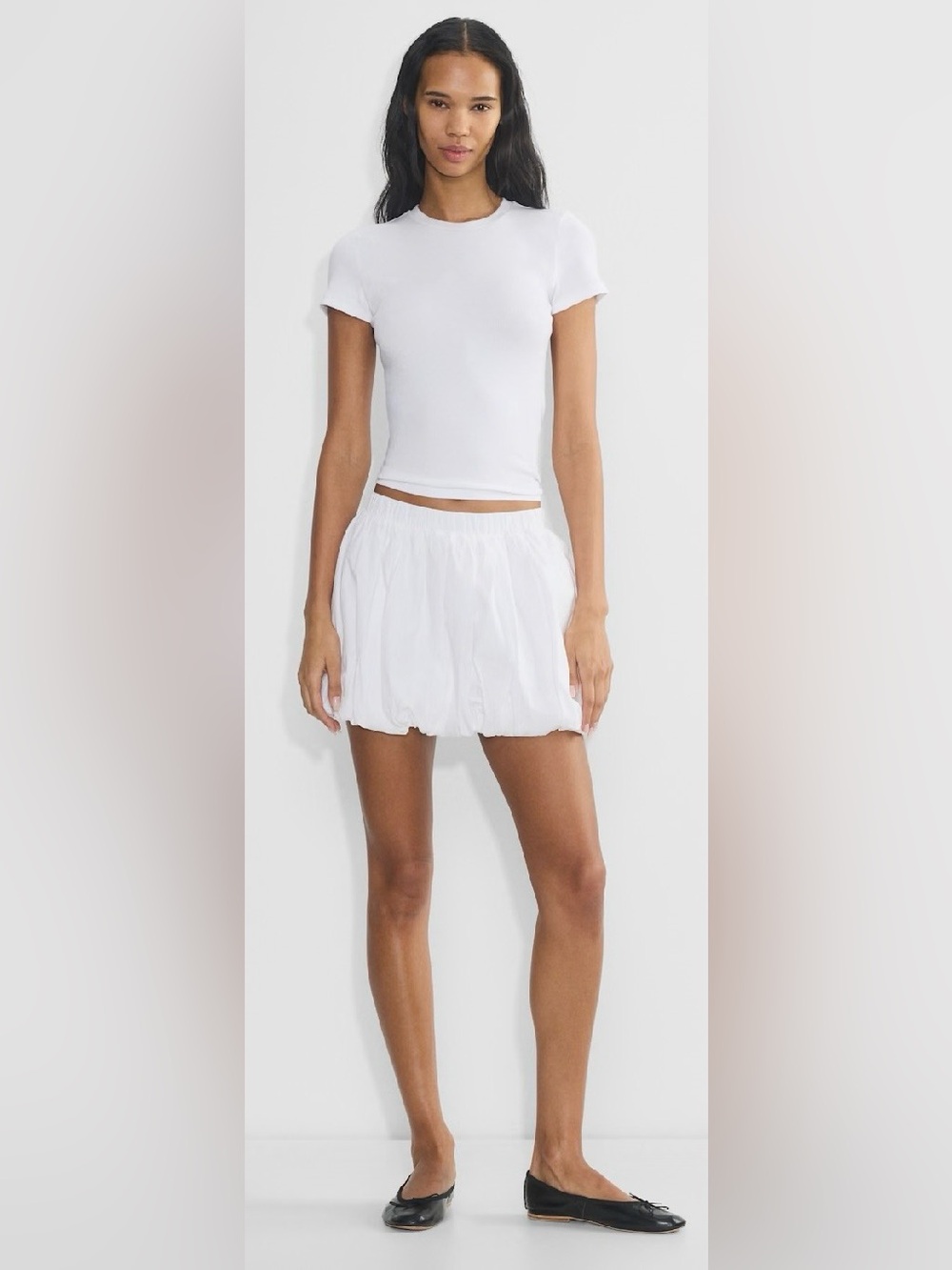 Aritzia Sunday Best Bubbly Poplin Mini Skirt, size L